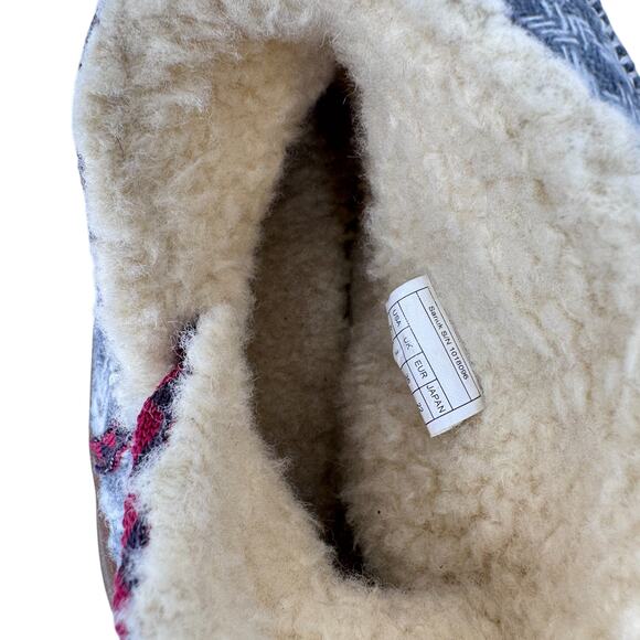 Sanuk Nice Bootah Ankle Boots Womens 5 Faux Shearling Lined Gray Arrowooly Boho - Picture 8 of 11